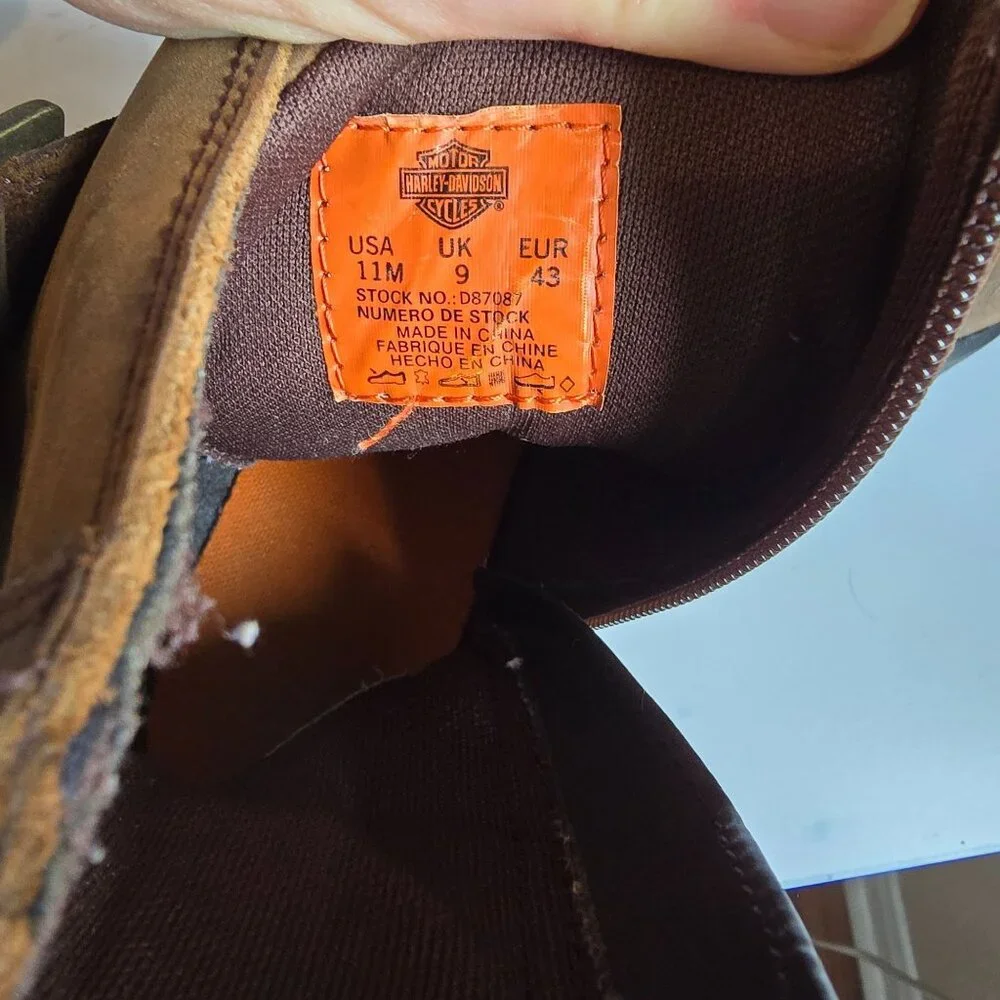 Harley-Davidson Women's SYLEWOOD Brown Combat Motorcycle Boot Size‎ 11